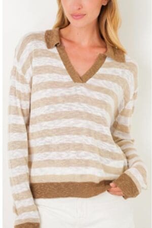 Leeway Beige Stripe