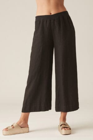 Crop Pant Linen - White