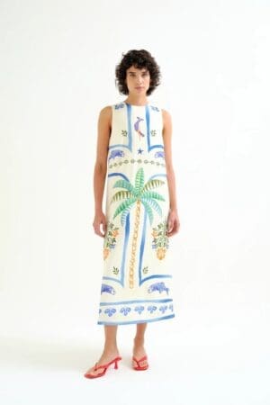 Palm & Mermaid Long Dress