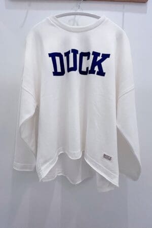 "Duck" Ivory French Terry Sweatshirt