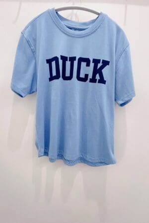 "Duck" Vintage  Light Blue Waist-Length Top